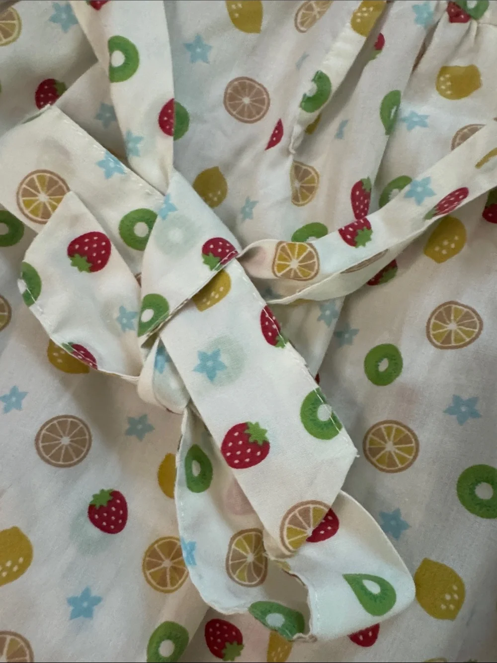 Laura Ashley Cream 100% Cotton Baby Girls 24 Months Fruit Summer Retro Dress